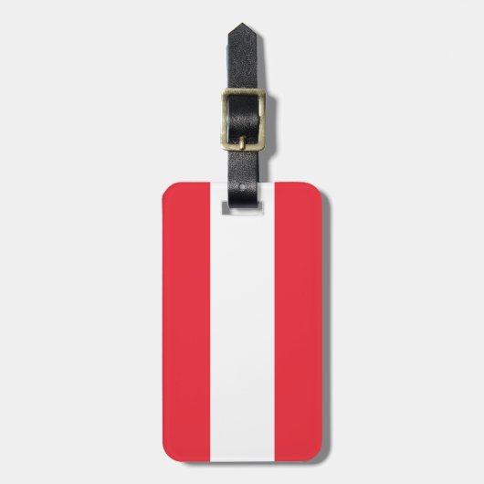 オーストリア国旗 ラゲッジタグ (正面縦)