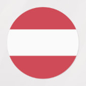 オーストリア国旗 ラベル (デザイン1)