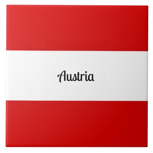 オーストリア国旗、ラベル、 タイル (正面)