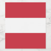 オーストリア国旗 ワインラベル (シングルラベル)