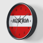 オーストリア国旗 壁時計 (傾斜)