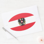 オーストリア国旗 楕円形シール (封筒)