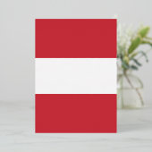 オーストリア国旗 箔招待状 (立ち正面)