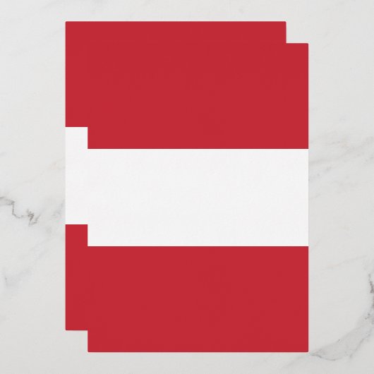 オーストリア国旗 箔招待状 (正面/裏面)