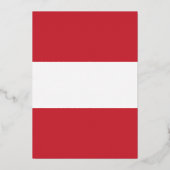 オーストリア国旗 箔招待状 (裏面)