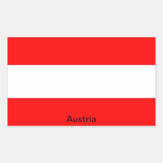 オーストリア国旗 長方形シール (正面)