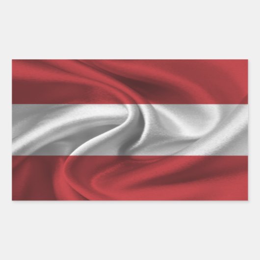 オーストリア国旗 長方形シール (正面)