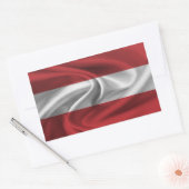 オーストリア国旗 長方形シール (封筒)