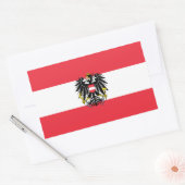 オーストリア国旗 長方形シール (封筒)