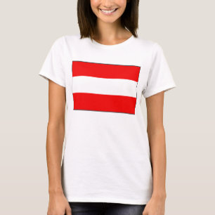 オーストリア国旗x地図Tシャツ Tシャツ