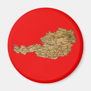 オーストリア地図マグネット マグネット