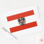 オーストリア州旗ステッカー 長方形シール (封筒)