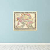 オーストリア帝国の地図 キャンバスプリント (インサイチュ (ウッドフロア))