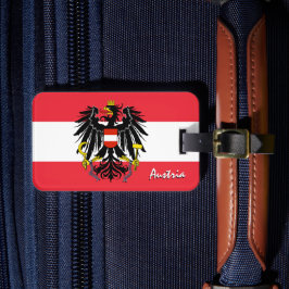 オーストリア手荷物タグ、愛国的オーストリア国旗 ラゲッジタグ