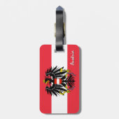 オーストリア手荷物タグ、愛国的オーストリア国旗 ラゲッジタグ (裏面縦)