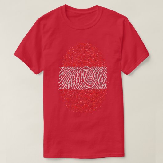オーストリア指紋登録旗 Tシャツ (デザイン正面)
