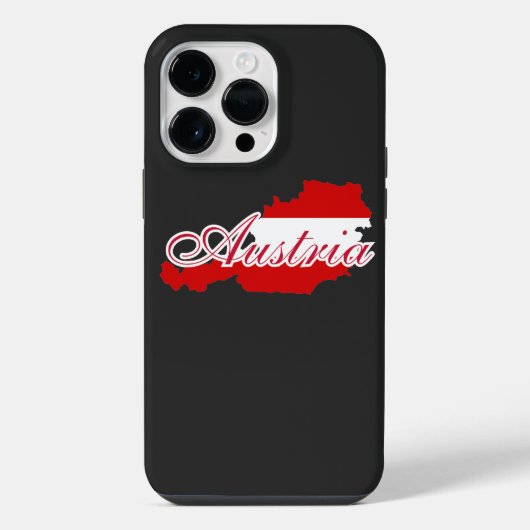オーストリア旗地図 iPhoneケース (裏面)