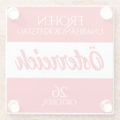 オーストリア独立記念日オーストリア国旗 ガラスコースター (裏面)