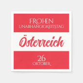 オーストリア独立記念日オーストリア国旗 スタンダードカクテルナプキン (正面)