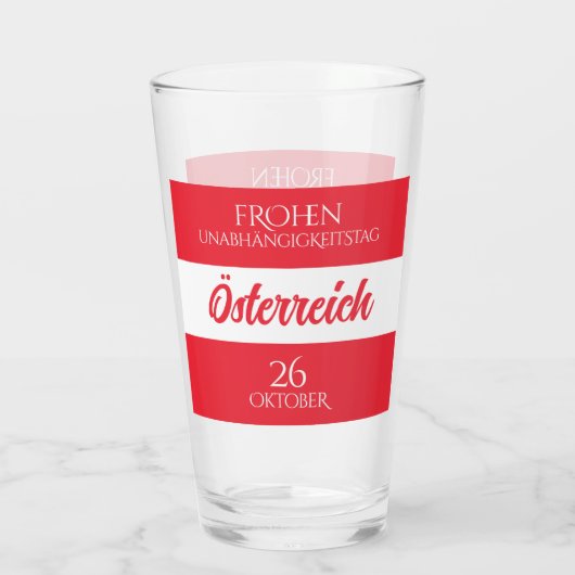 オーストリア独立記念日オーストリア国旗 タンブラーグラス (裏面)