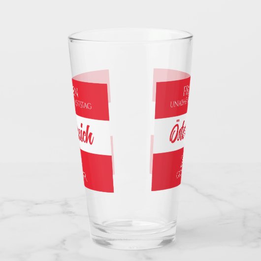 オーストリア独立記念日オーストリア国旗 タンブラーグラス (左)