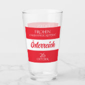 オーストリア独立記念日オーストリア国旗 タンブラーグラス (正面)