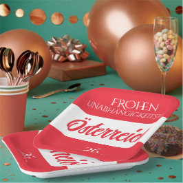 オーストリア独立記念日オーストリア国旗 ペーパープレート