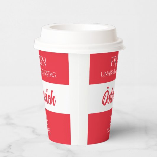 オーストリア独立記念日オーストリア国旗 紙コップ (右)
