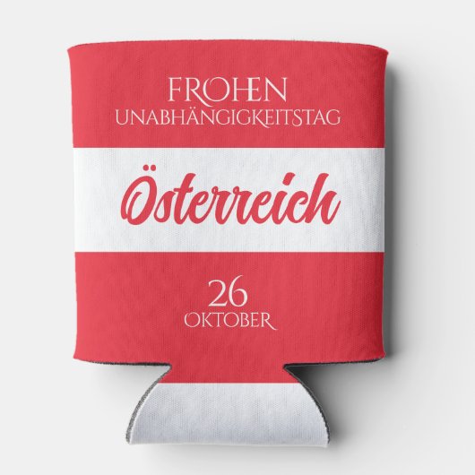 オーストリア独立記念日オーストリア国旗 缶クーラー (裏面)