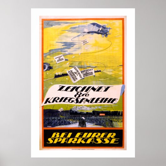 オーストリア第8次戦費ローン(白) ポスター (正面)