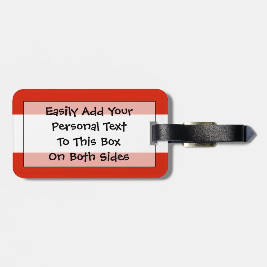 オーストリア簡単IDの国旗 ラゲッジタグ (裏面横)