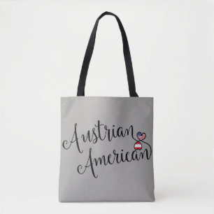 オーストリア系アメリカ人の絡み合ったハート買い物袋 トートバッグ