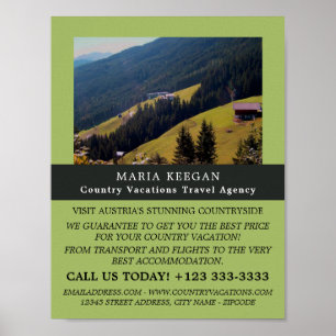 オーストリア風景旅行代理店広告の ポスター