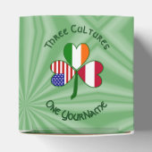 オーストリア・アイリッシュ・アメリカン・シャムロックパーソナライズされた国旗 フェイバーボックス (上部)