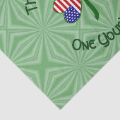 オーストリア・アイリッシュ・アメリカン・シャムロックパーソナライズされた国旗 薄葉紙 (詳細)