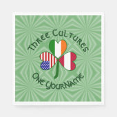 オーストリア・アイリッシュ・アメリカン・シャムロック誕生日パーティー スタンダードランチョンナプキン (正面)