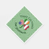 オーストリア・アイリッシュ・アメリカン・シャムロック誕生日パーティー スタンダードランチョンナプキン (角)