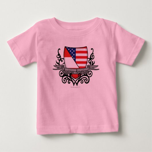 オーストリア・アメリカ国旗 ベビーTシャツ (正面)