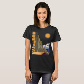 オーストリア アルプス 山 陽 光 レトロ トラベル Tシャツ (正面フル)