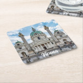 オーストリア・ウィーンのカールスカーシュ スクエアペーパーコースター (アングル)