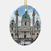 オーストリア・ウィーンのカールスカーシュ セラミックオーナメント (右)