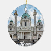 オーストリア・ウィーンのカールスカーシュ セラミックオーナメント (左)