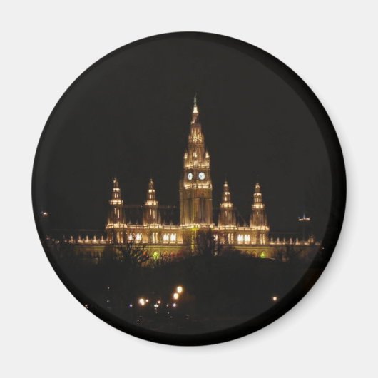 オーストリア:ウィーンの夜 マグネット (正面)