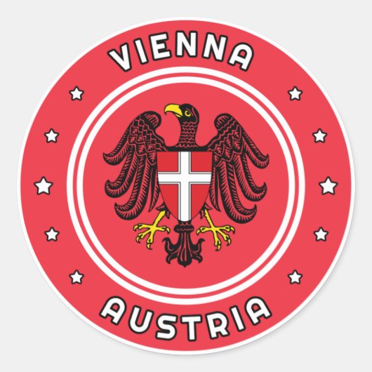 オーストリア，ウィーンの紋章 ラウンドシール (正面)
