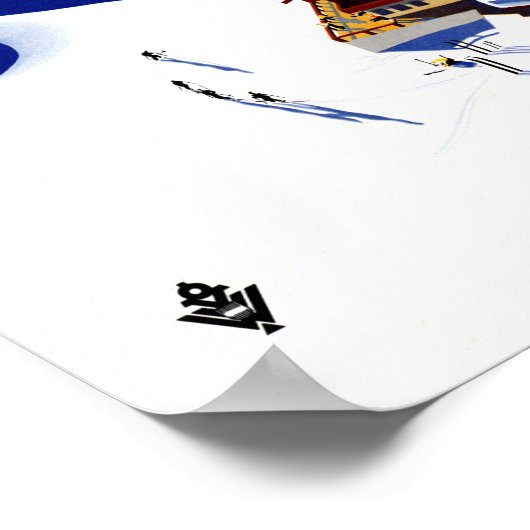 オーストリア・ウンシュハイム復元ヴィンテージ旅行ポスター ポスター (角)