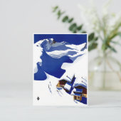 オーストリア・ウンシュハイム復元ヴィンテージ旅行ポスター ポストカード (スタンド正面)