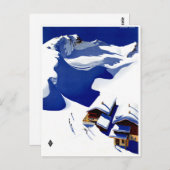 オーストリア・ウンシュハイム復元ヴィンテージ旅行ポスター ポストカード (正面/裏面)