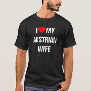 オーストリア:オーストリアの妻Tシャツが好き Tシャツ