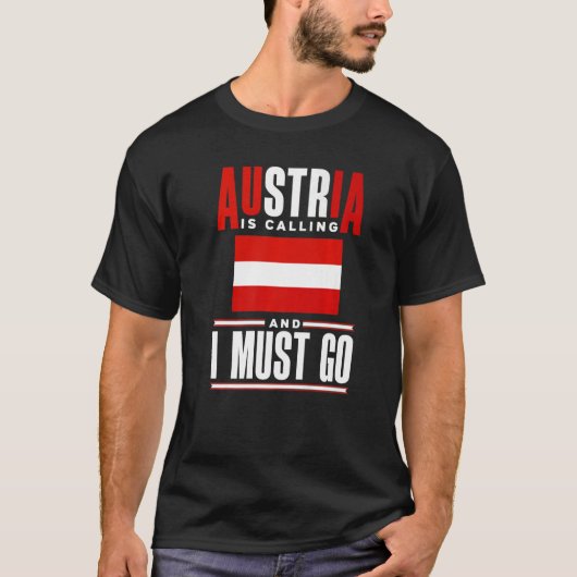 オーストリア・オーストリア国旗オーストリアが寄港 Tシャツ (正面)