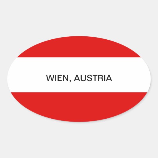 オーストリア:オーストリア国旗 – ウィーン 楕円形シール (正面)